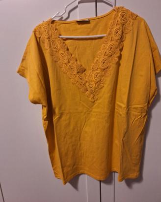 maglia in cotone maniche corte