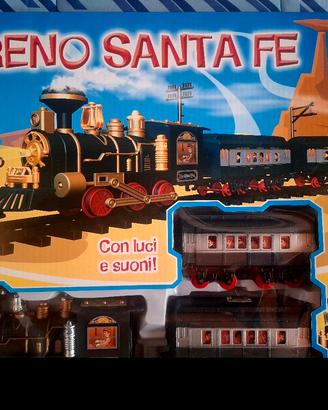 Pista e treno Santa Fe a batterie per bambini