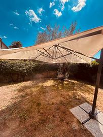 Ombrellone da giardino a palo decentrato 390X290