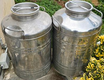 Contenitori Olio Acciaio Inox -  Sansone 50 Litri