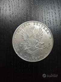5 lire 1896 colonia Eritrea argento. FALSO 