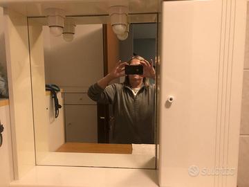 Pensile con specchio bagno