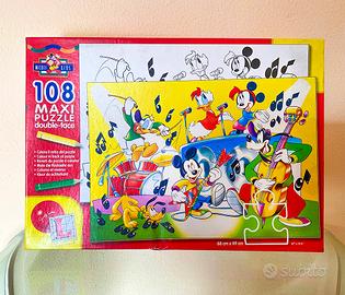 MAXI Puzzle Topolino 68x49 cm 108 pz Double-Face