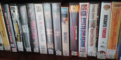 Vhs videocassette film n-z