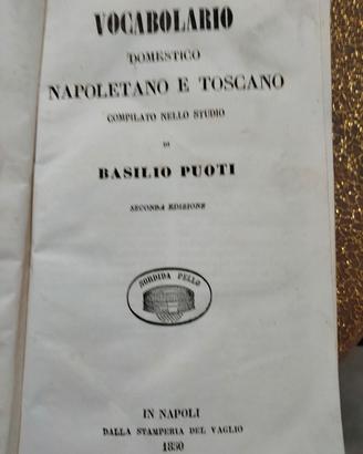 vocabolario Napoletano e Toscano 1850 