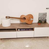 BESTÅ Mobile TV Besta, effetto rovere con mordente