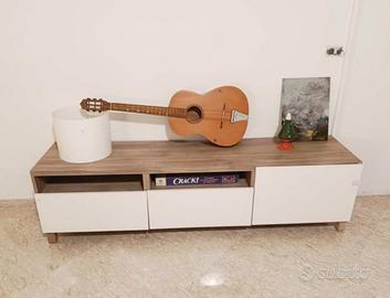 BESTÅ Mobile TV Besta, effetto rovere con mordente