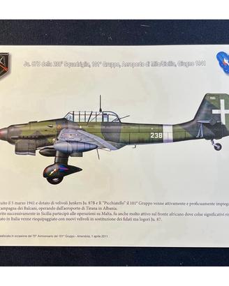 Litografia Junkers Ju 87 "Picchiatello" Formato A4