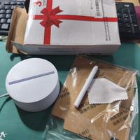 lampada LED 3D notte con attacco USB, incluso plex