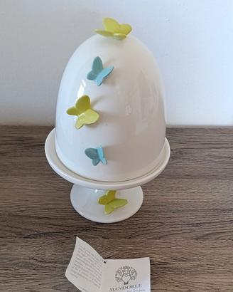 Alzatina con campana in fine porcellana