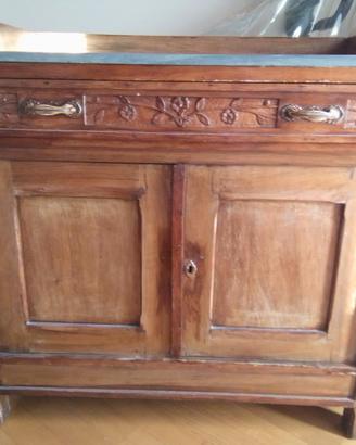 credenza del primo novecento piano di marmo grigio