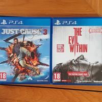 Giochi PS4 - Just Cause 3 & The Evil Within 