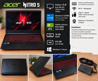 Acer Nitro 5 i7 tredicesima gen RTX 3050