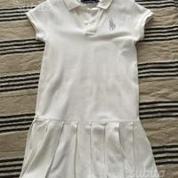 Vestitino Ralph Lauren Bianco Bimba