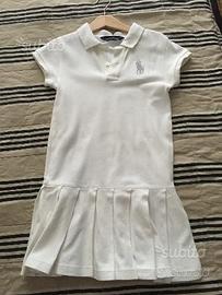 Vestitino Ralph Lauren Bianco Bimba