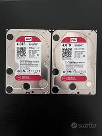 Coppia Hard Disk 4TB WD Red Nas