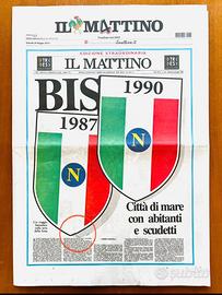 Replica Il Mattino: Napoli vince 2 scudetto 1990