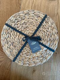 Set di 6 tovagliette tonde sottopiatti fatti a man