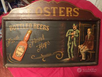 Insegna pub bar in legno in stile vintage