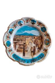Piatto Souvenir Vintage "Ricordo di Pompei" 