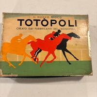 Totopoli gioco da tavola vintage corse cavalli