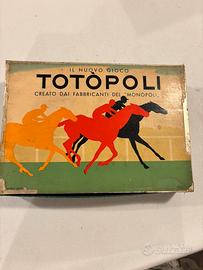 Totopoli gioco da tavola vintage corse cavalli