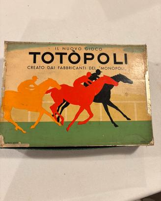 Totopoli gioco da tavola vintage corse cavalli