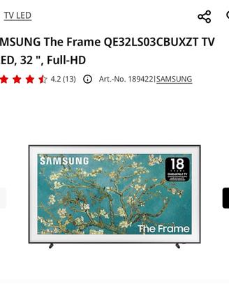 Tv samsung the Frame 32 pollici