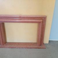 cornice camino in marmo rosso Verona stile 700