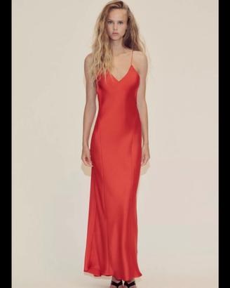 VESTITO LUNGO SATINATO SCHIENA SCOPERTA