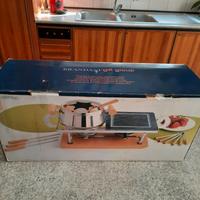 Set per fonduta acciaio inox con pietra ollare