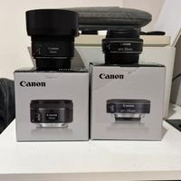 Obiettivi canon EFS 24mm 2.8 stm e EF 50mm 1.8 stm