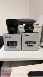 Obiettivi canon EFS 24mm 2.8 stm e EF 50mm 1.8 stm