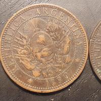 Monete Centavos Argentina 1890 1891 1893