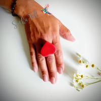 Anello regolabile con cuore 