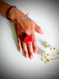 Anello regolabile con cuore 