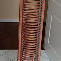 elegante Porta CD in legno con base in metallo 