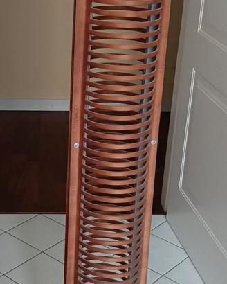 elegante Porta CD in legno con base in metallo 