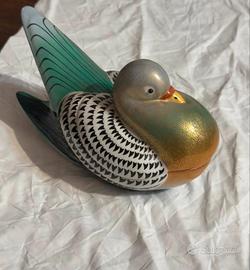 Ciotola  piccione in porcellana di Mangani vintage