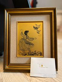 Quadri vintage placcati oro 24kt