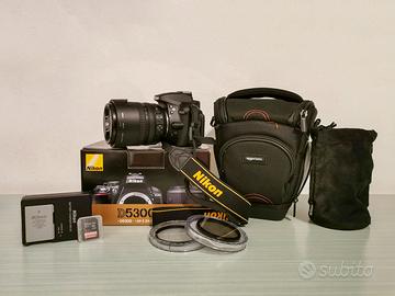 Nikon D5300+obiettivo 18-105mm kit+accessori