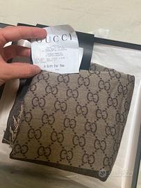 Gucci Sciarpa GG Lana Seta Originale