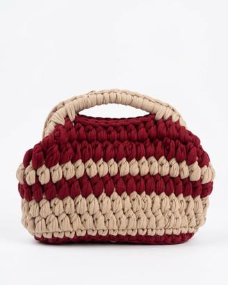 Borsa da Donna Clutch Pochette Beige Rossa