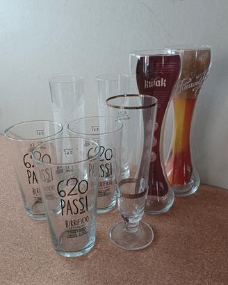 Set 9 bicchieri birra