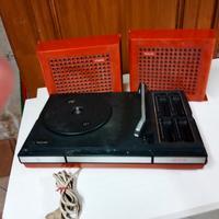 giradischi portatile stereo 45 giri anni 70