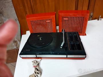 giradischi portatile stereo 45 giri anni 70