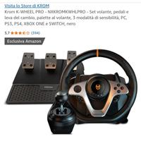  set volante, pedali e leva di cambio