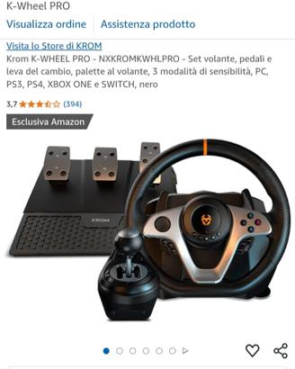  set volante, pedali e leva di cambio