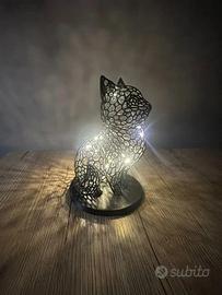 Gatto nero luce soprammobile