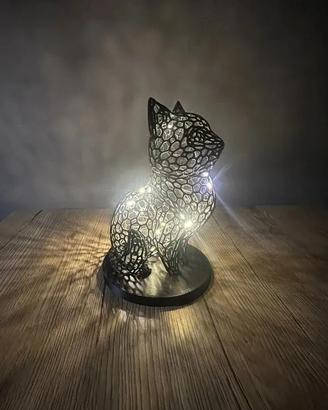 Gatto nero luce soprammobile